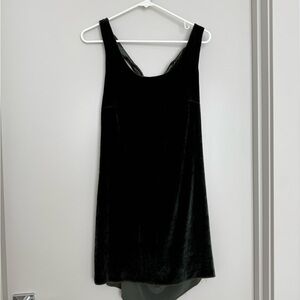 Nicole Miller Green Velvet Mini Dress